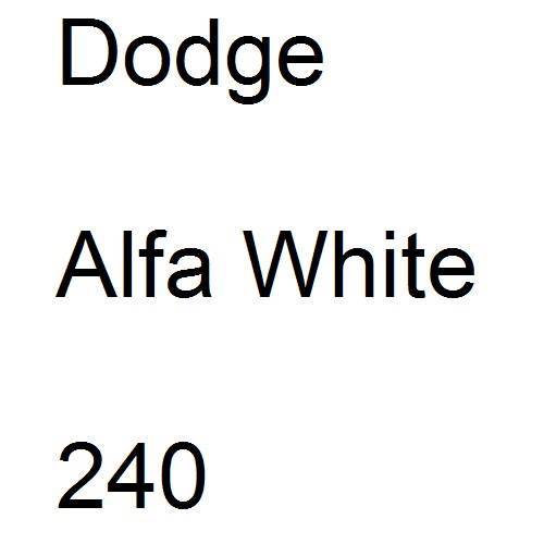 Dodge, Alfa White, 240.